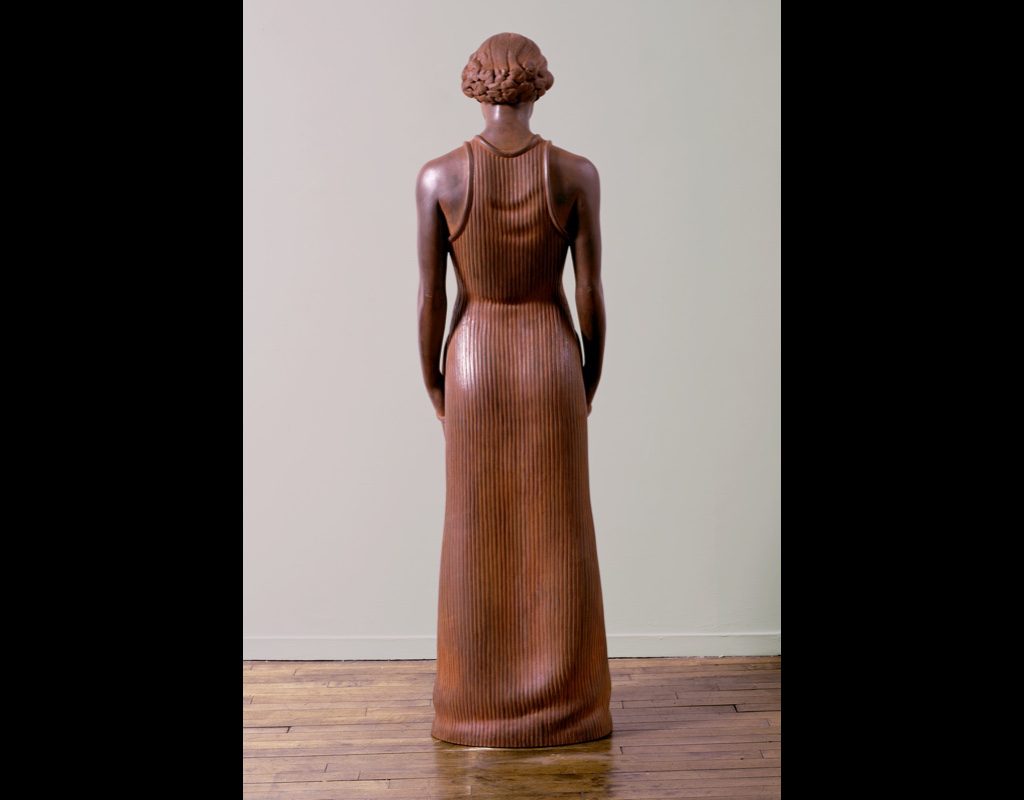 2 of 14: Figure in Stripes, 2001, Carbon Steel6'5" x 19" x 20"