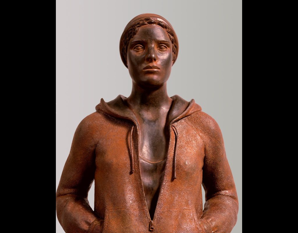 10 of 14: Figure with Cap, 2004, Carbon Steel4' x 17" x 10"