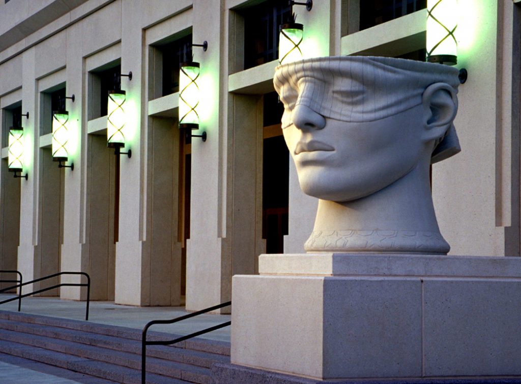 3 of 4: Urns of Justice, 2000, GFRC Concrete, 5'5" x 5'8" x 6'John M. Shaw Federal Courthouse, Lafayette, LA