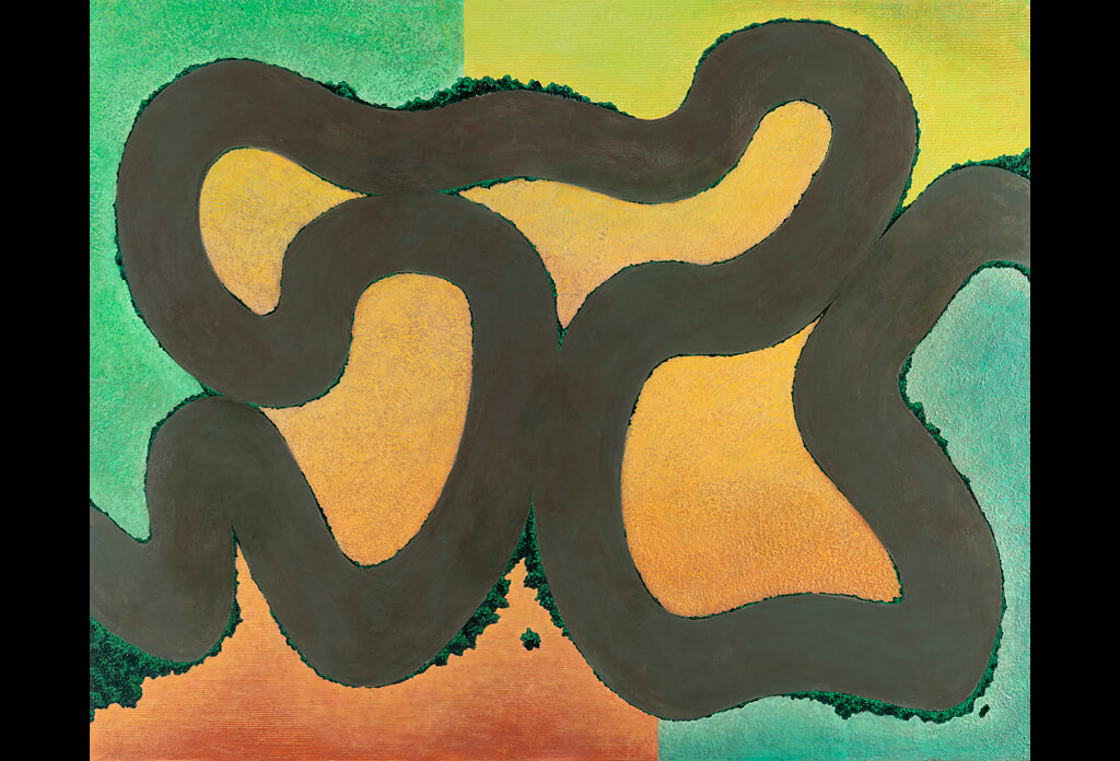 6 of 10: Twisted River, 2022, Acrylic on Canvas on Board, 48" x 60"Click to enlarge