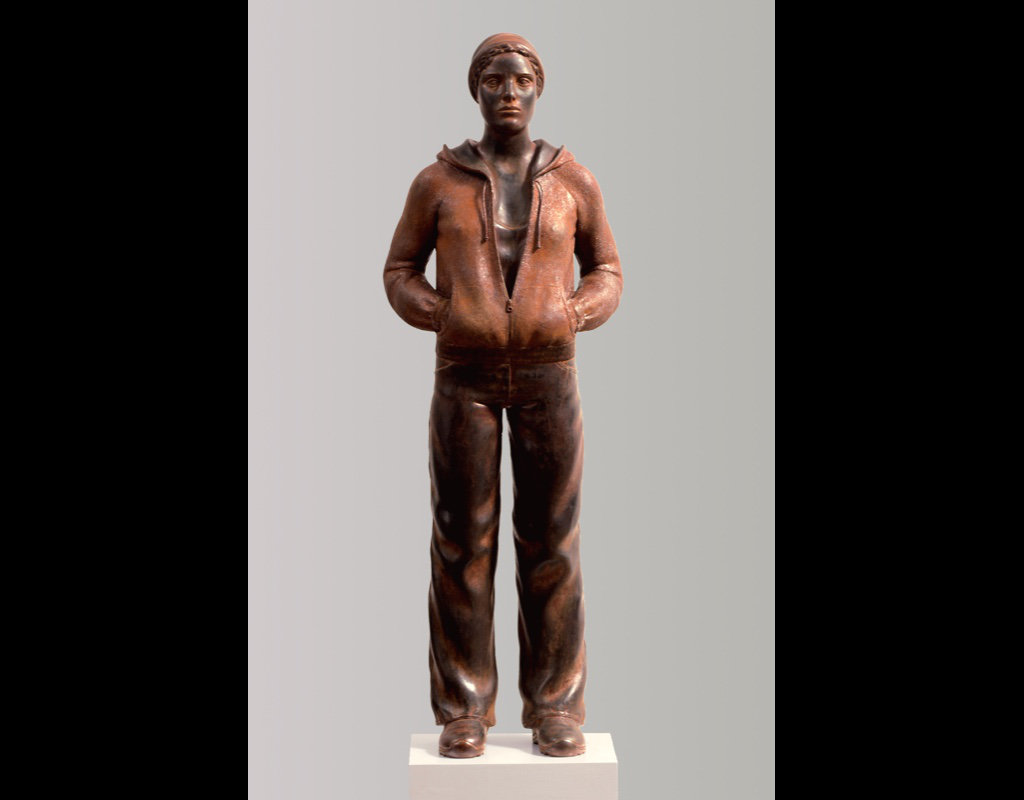 9 of 14: Figure with Cap, 2004, Carbon Steel4' x 17" x 10"