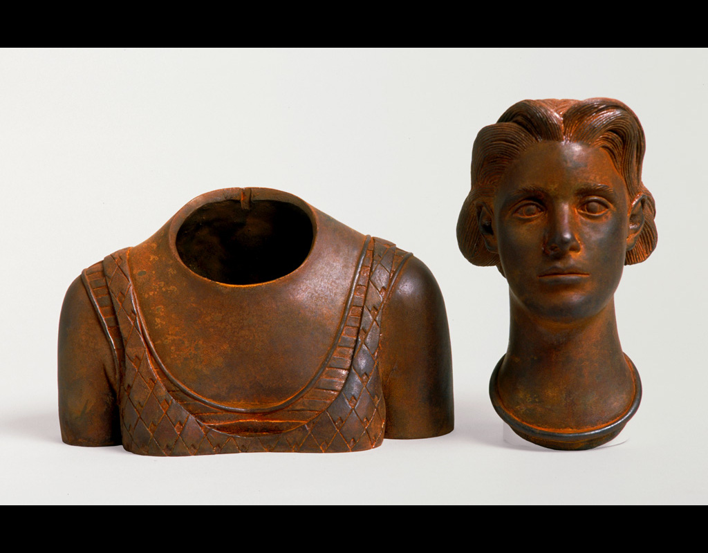 8 of 14: Bust Urn, 2000, Carbon Steel10½" x 8½" x 4½"