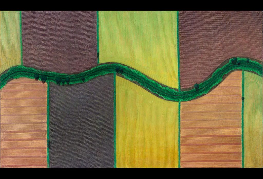 9 of 33: A Stream Through Fields in Bloom: 2019, Forton MG, 13" x 22" x ¼"Click to enlarge